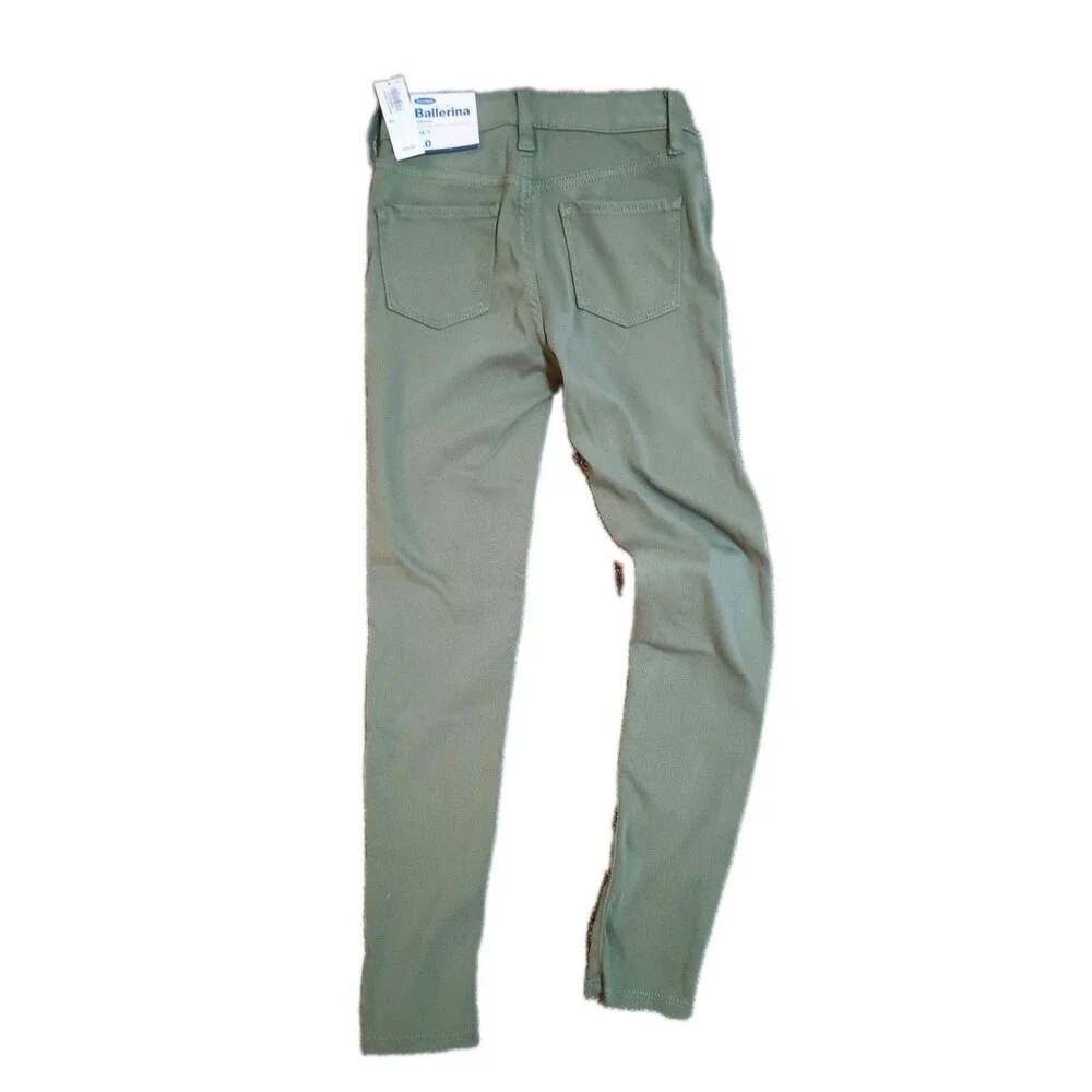 OLD NAVY Ballerina Girls Green JEGGING PANTS Size 10 Adjustable Waist (P0045B6)